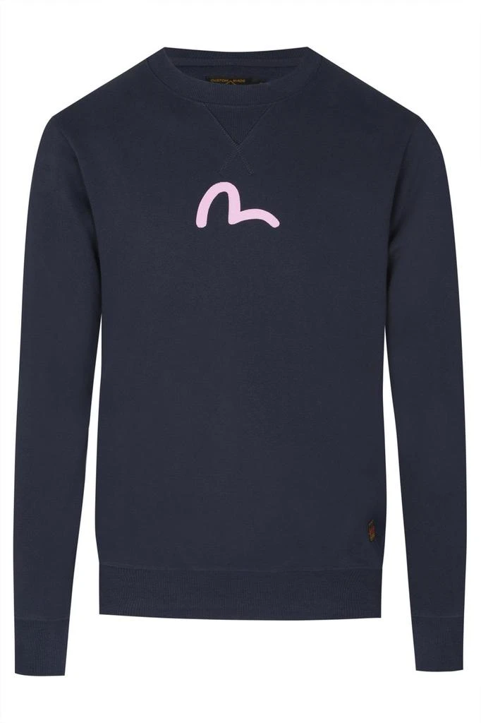 EVISU Seagull Print Sweatshirt Navy 1