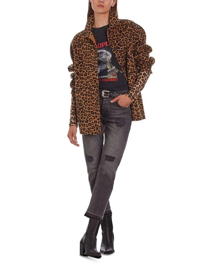 The Kooples Wool Blend Leopard Print Shirt Jacket 5