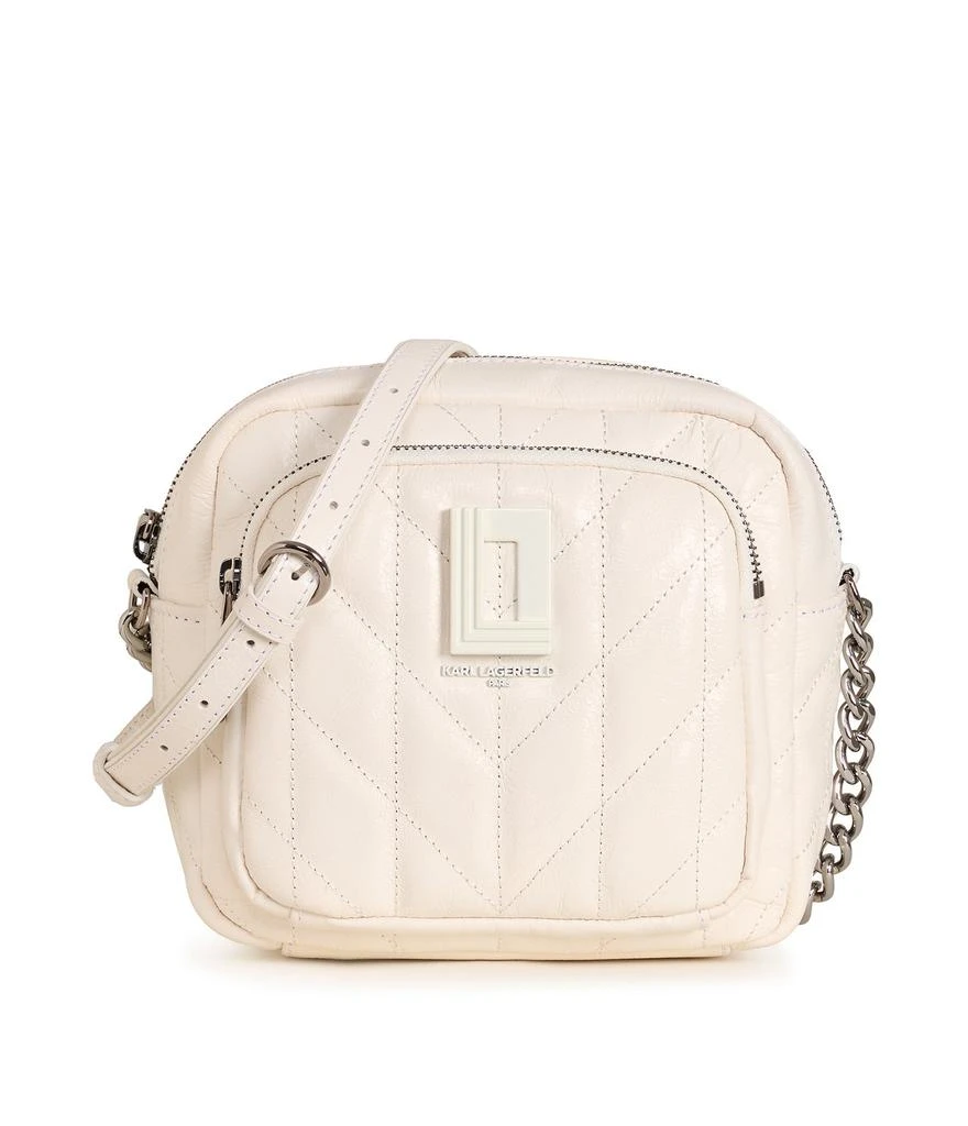 Karl Lagerfeld Paris LAFAYETTE GLAZED LEATHER CAMERA CROSSBODY 1