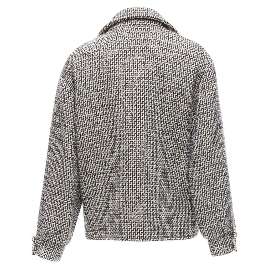 Chanel Reversible Wool Tweed CC Logo Padded Puffer Jacket 6