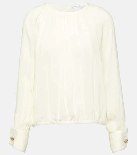 Max Mara Narvel silk crêpe top 1