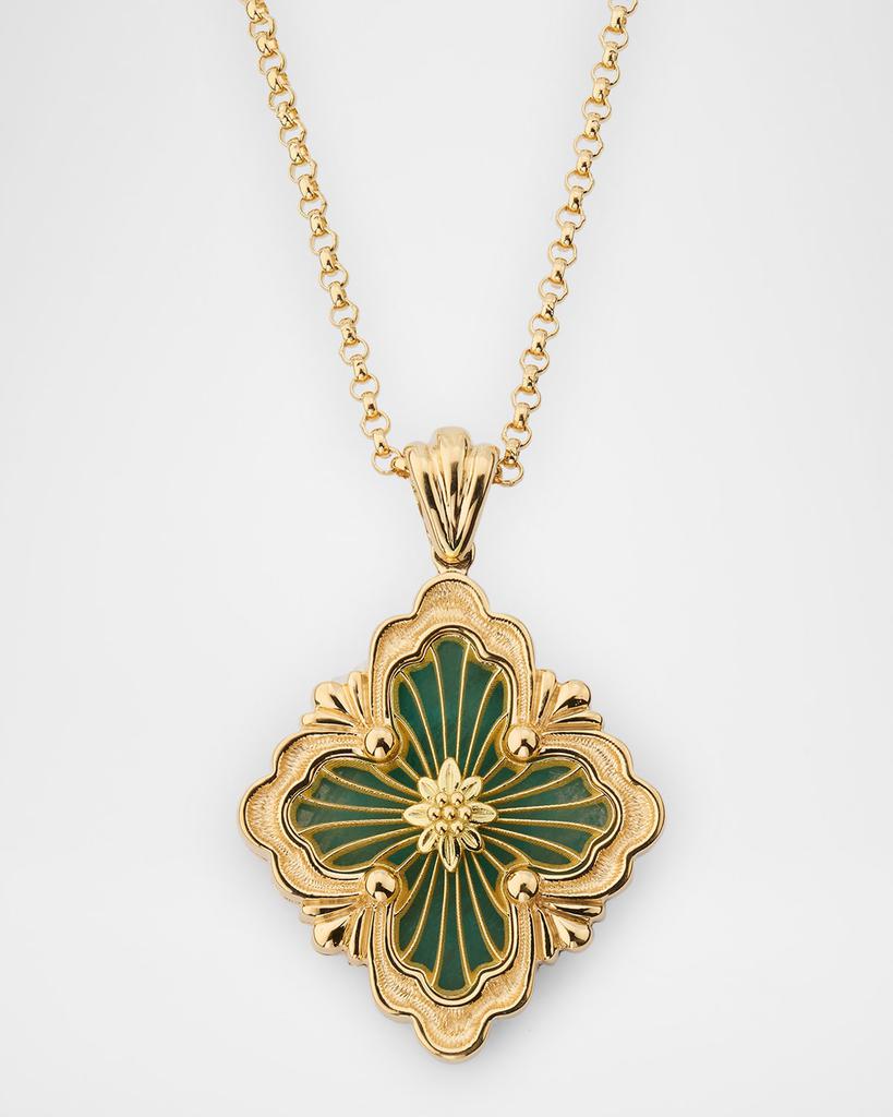 Buccellati Opera Tulle 18K Yellow Gold Amazonite Pendant Necklace, Large