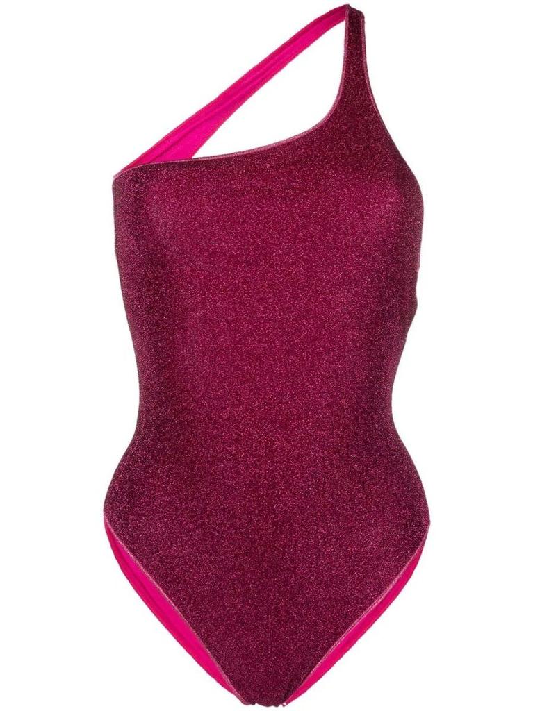 NA Fuchsia Lumière one-shoulder Swimsuit