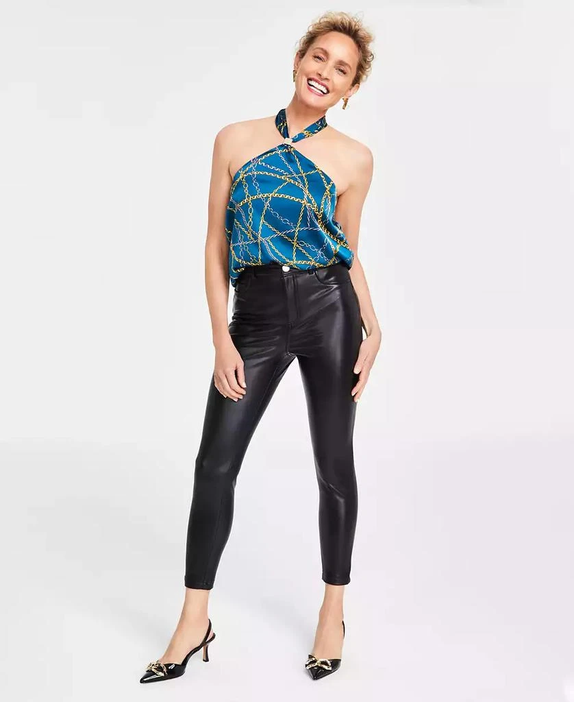 INC International Women's Faux-Leather Skinny Pants, Created for Macy's 4