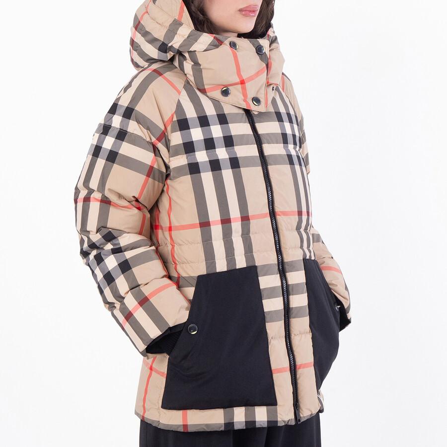 Burberry Checked Hooded Puffer Jacket