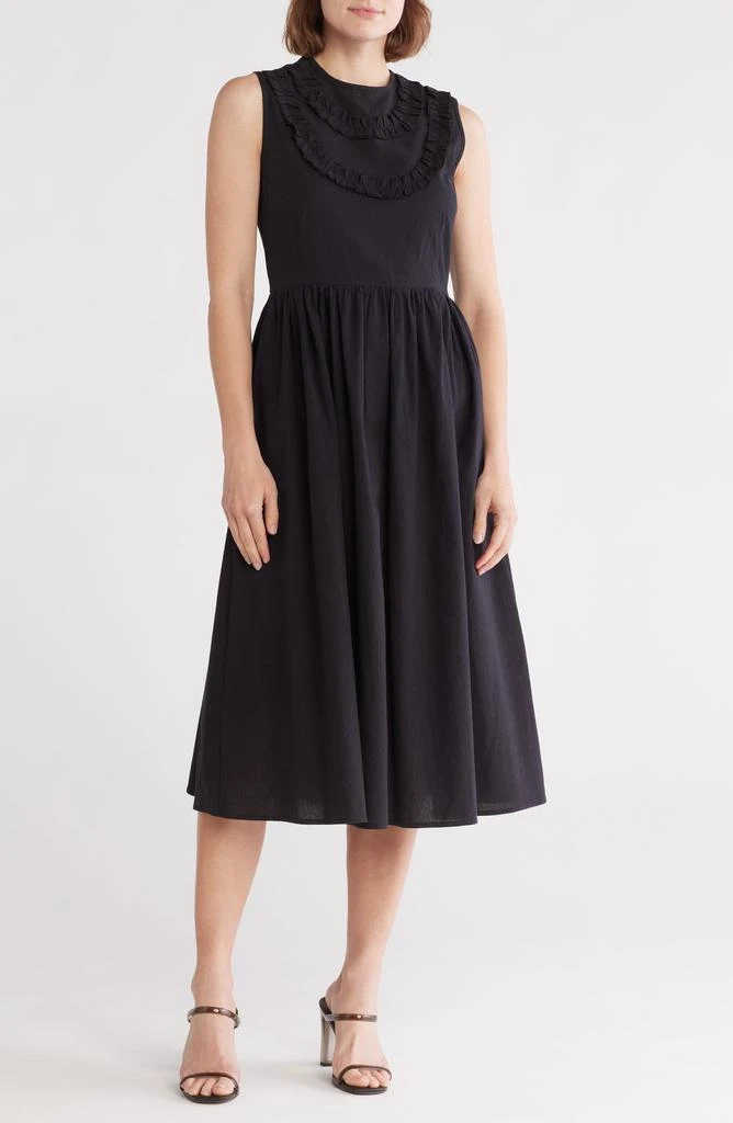 AREA Bri Fit & Flare Midi Dress 1