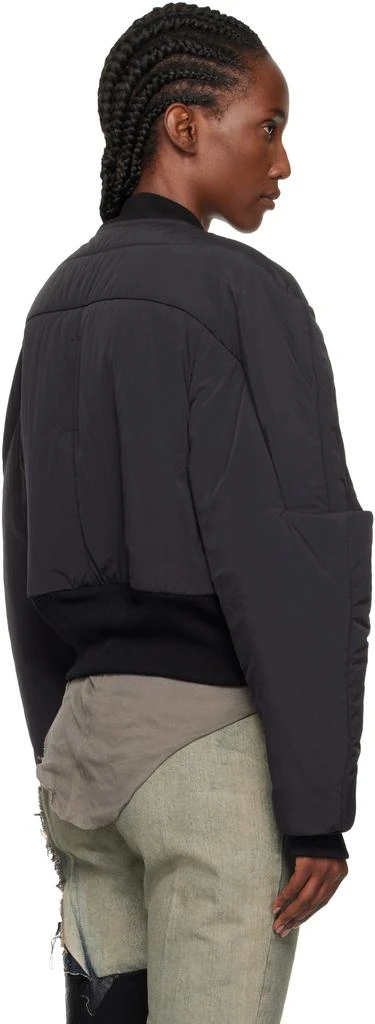 Rick Owens Black Concordians Girdered Cropped Bomber Down Jacket 3