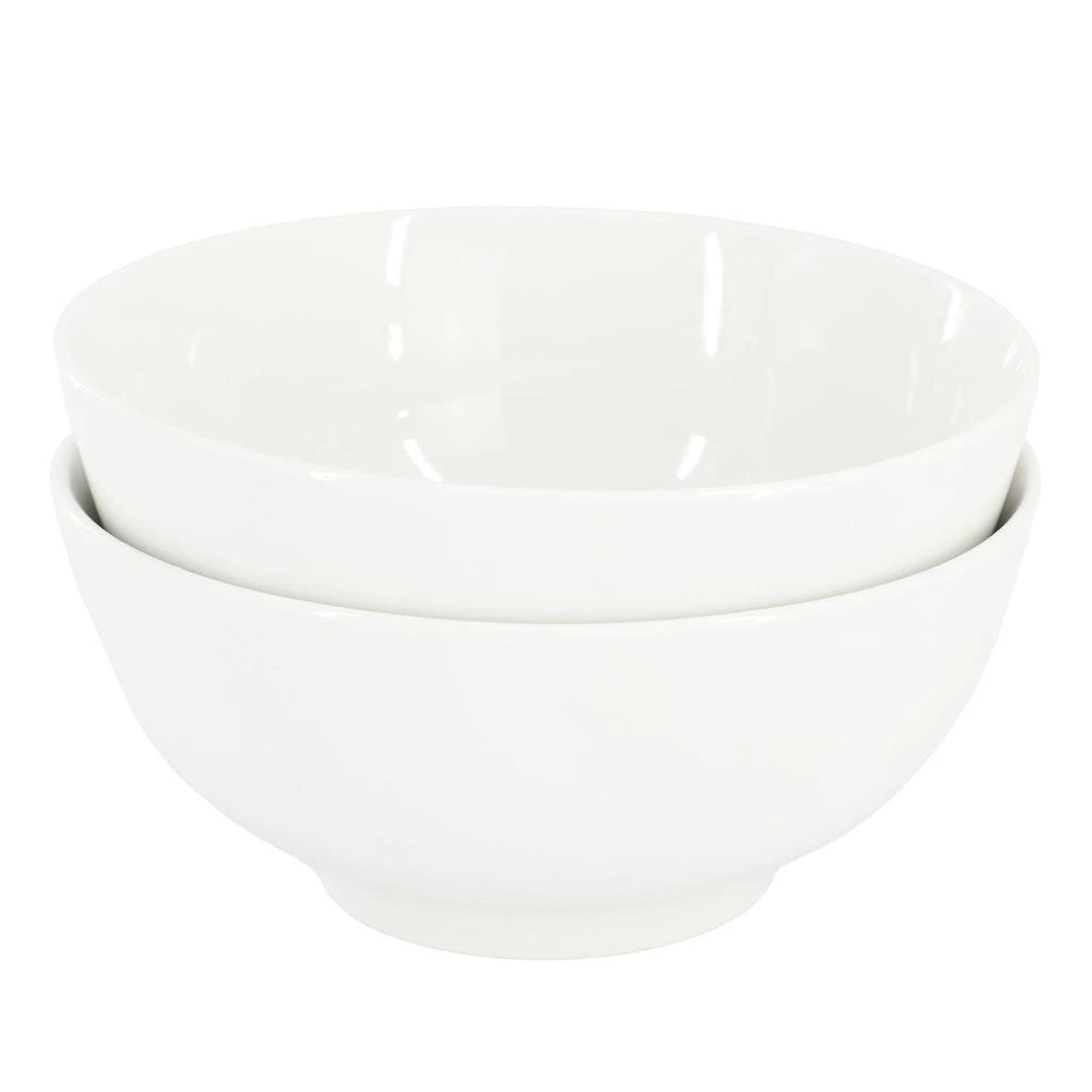 Gibson Home Great Essentials 2 Piece 6.9 Inch Fine Ceramic Noodle Bowl Set in White 2