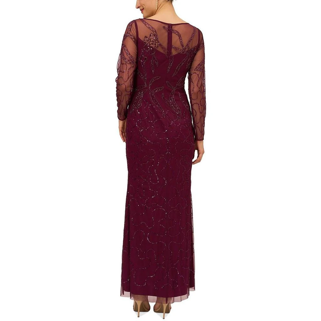 Papell Studio by Adrianna Papell Womens Beaded Shear Evening Dress 2