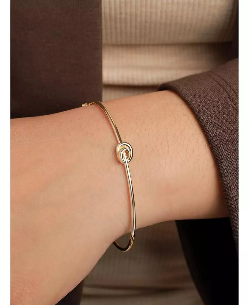DEVATA Love Knot Bangle Bracelet in 14K Gold, Fits Small to Medium Wrist, approx. 2.5 grams 3