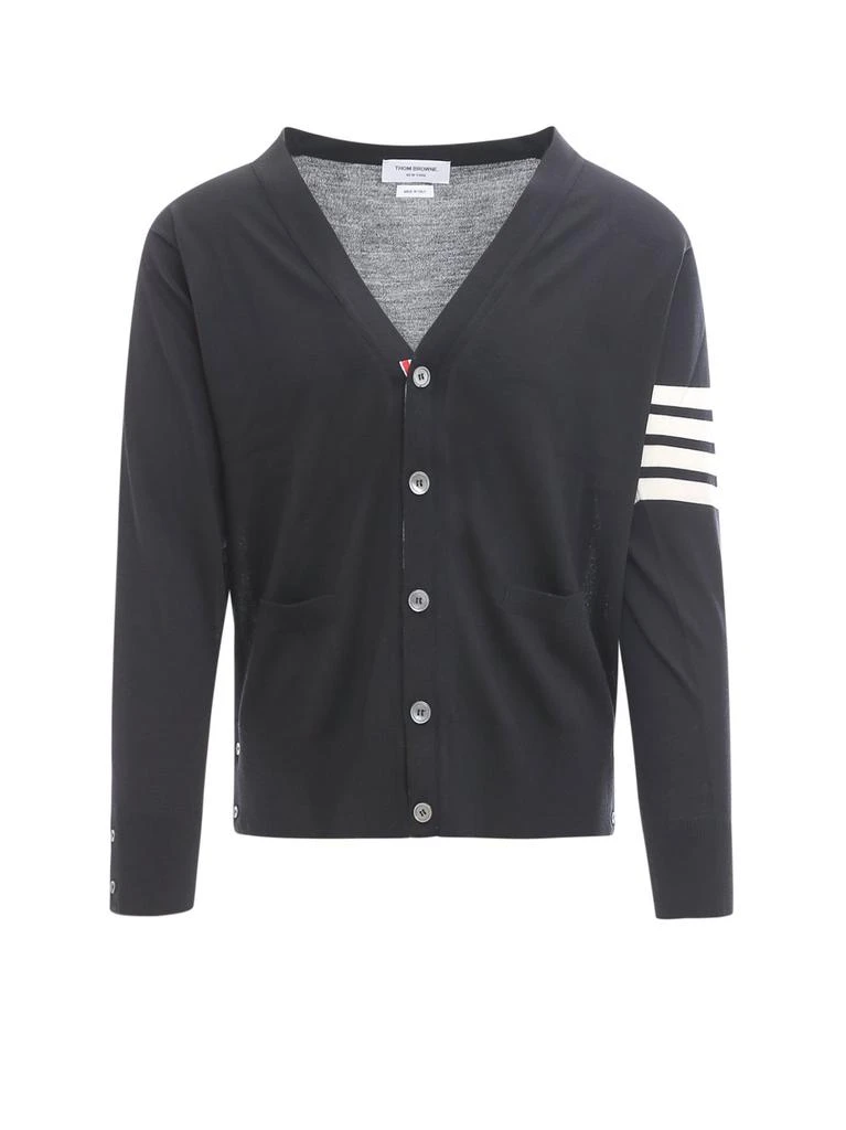 Thom Browne Thom Browne 4-Bar V-Neck Knitted Cardigan 1