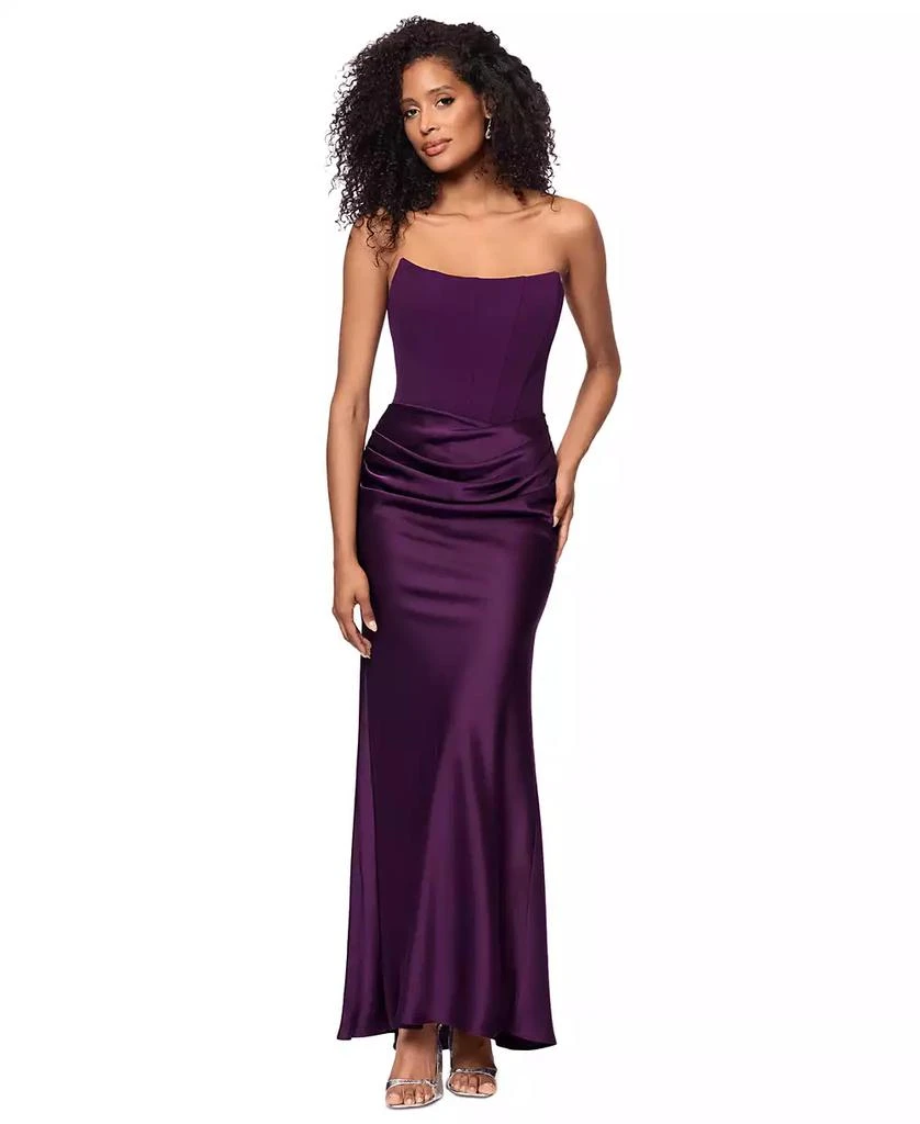 open lace back dress A Line Sweetheart Light Purple Corset Lace Long Prom Dresses Light Purple / US0