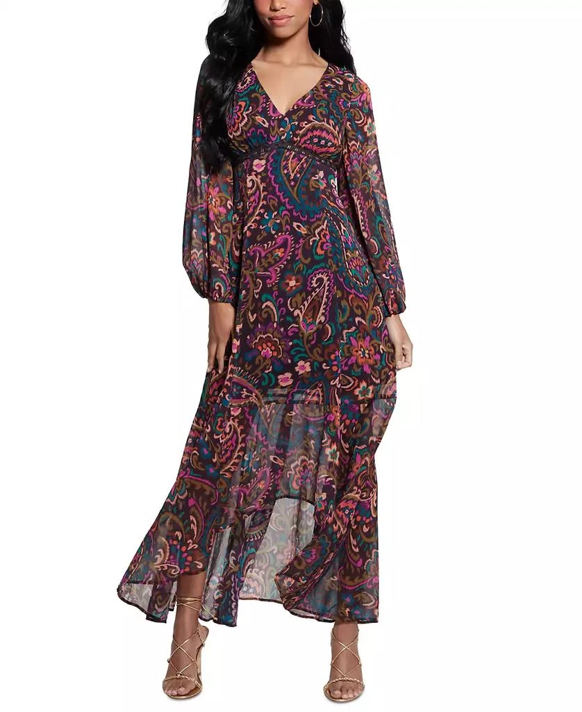 GUESS Women's Bianca Paisley-Print High-Low Dress 1