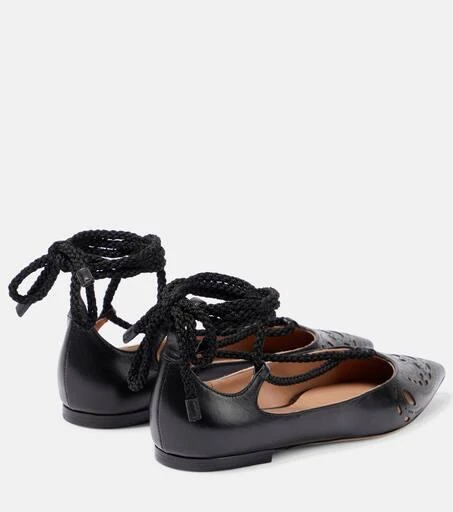 ETRO Perforated leather ballet flats 3