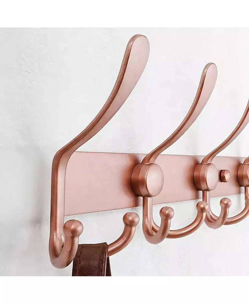 YIGII Heavy Duty Stainless Steel 5-Tri Hook Wall Rack for Coats, Hats, Towels, Purse, Scarfs, Robes 3