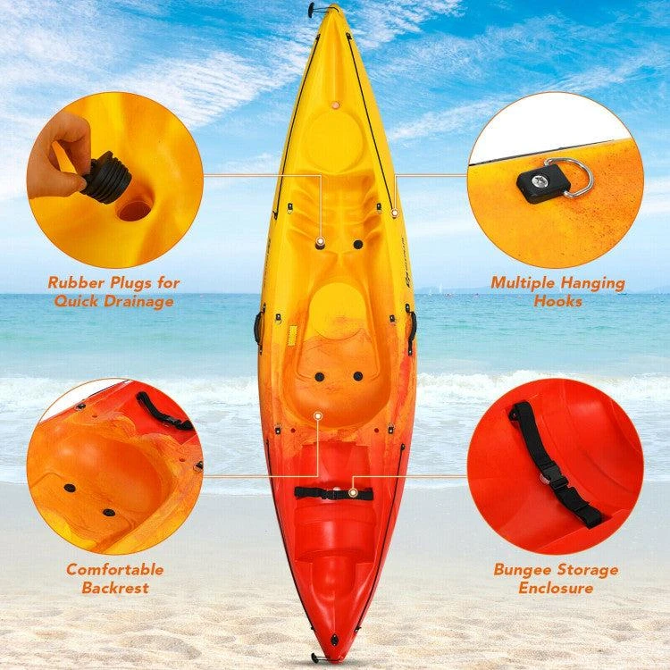 Hivvago Single Sit-on-Top Kayak with Detachable Aluminum Paddles 5