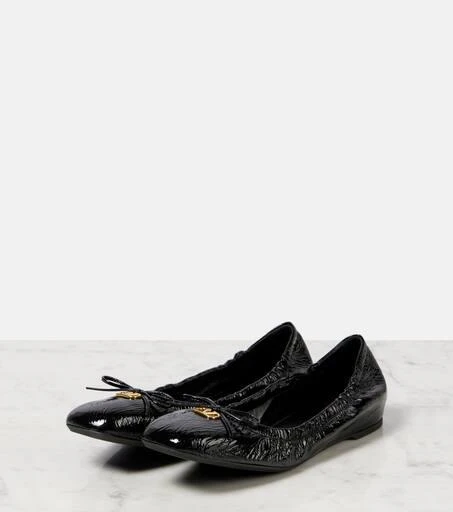 Valentino VLogo Signature patent leather ballet flats 5