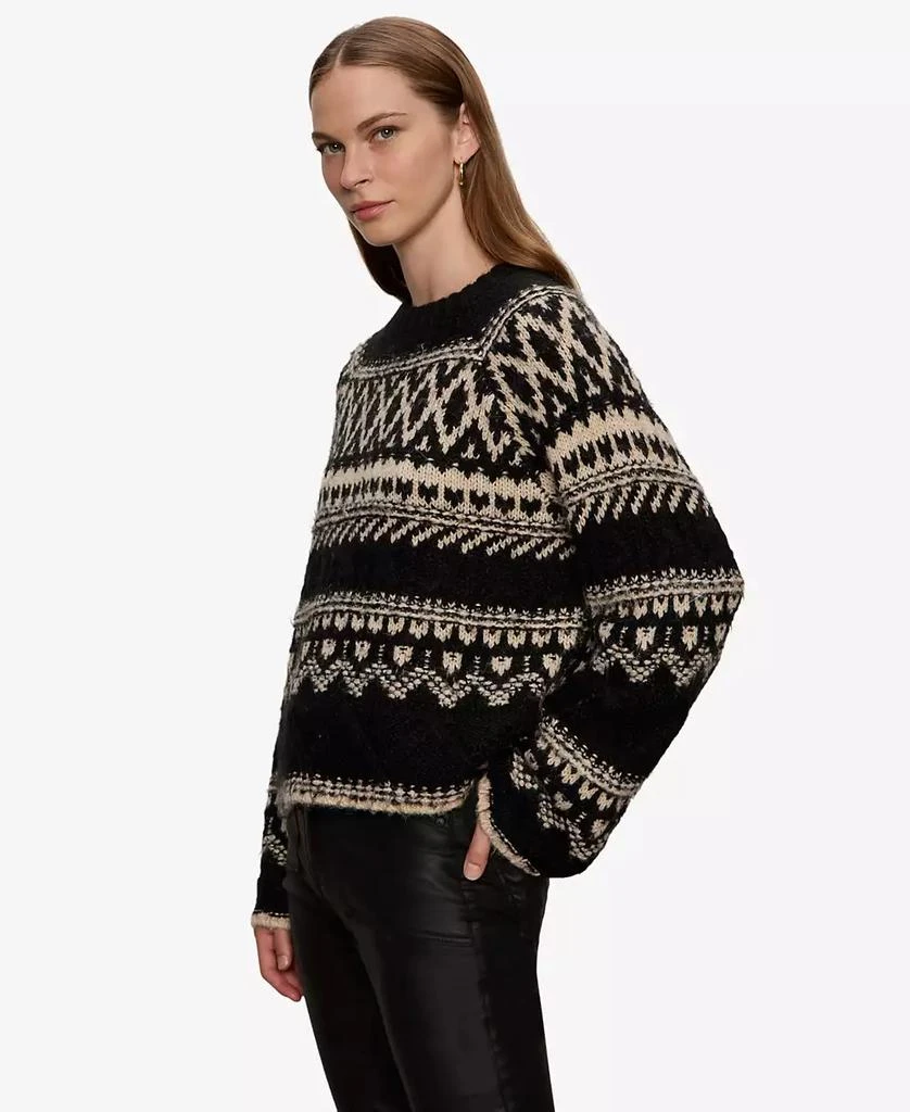 Sanctuary Women's Fair-Isle Crewneck Dropped-Shoulder Sweater 3