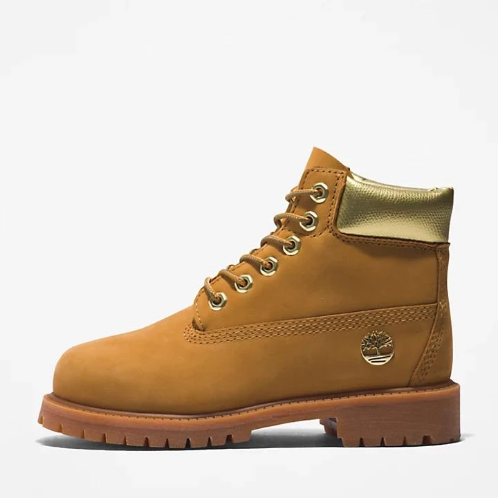 Timberland Timberland® Premium 6 Inch Boot for Youth in Yellow/Gold 8