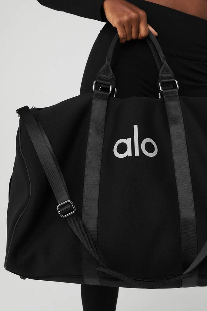 Alo Large Traverse Duffle - Black/Silver 5