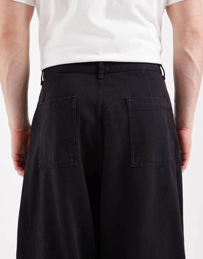 ASOS ASOS DESIGN oversized baggy trousers in black with pleats 5