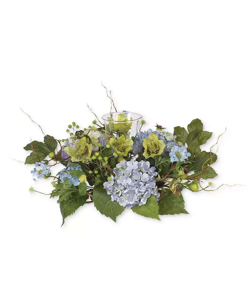 NEARLY NATURAL Hydrangea Candelabrum Artificial Centerpiece Arrangement