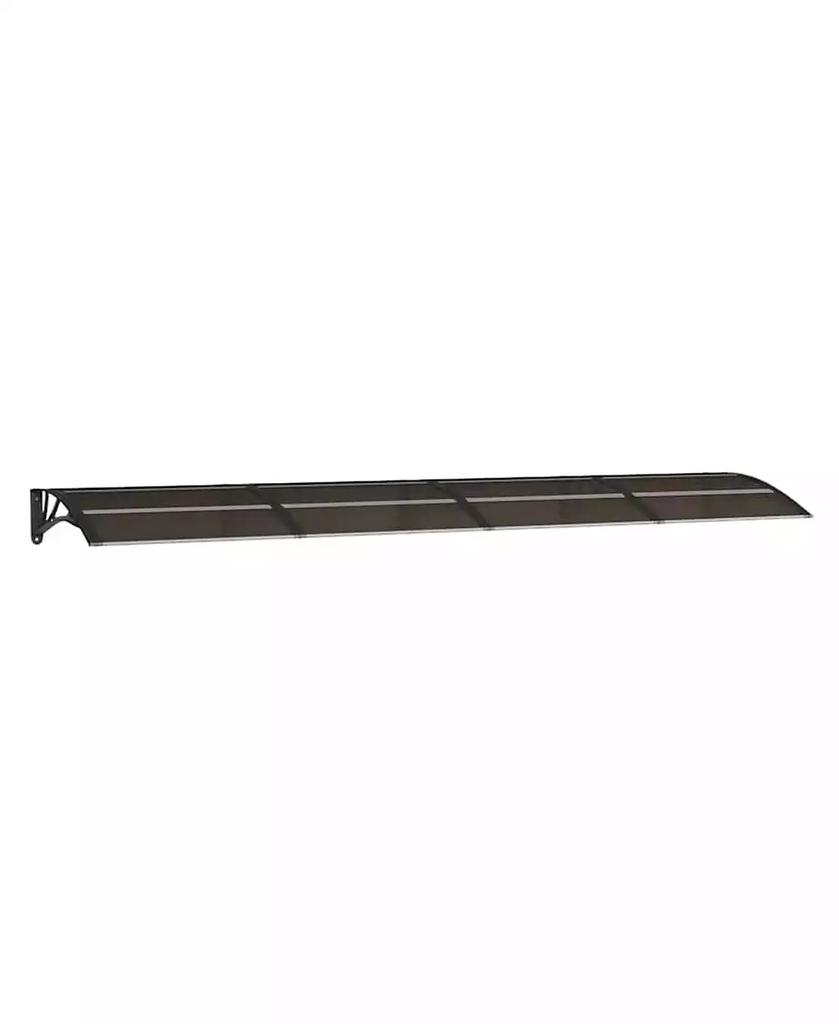 vidaXL Door Canopy Black Polycarbonate 137.8 x 29.5 in Durable Canopy