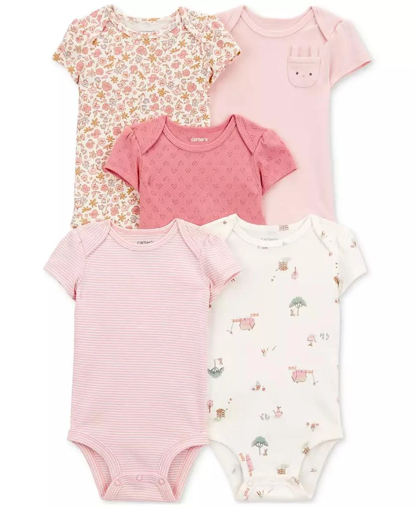 Carter
s Baby Girls Cotton Bodysuits, 5 Pack