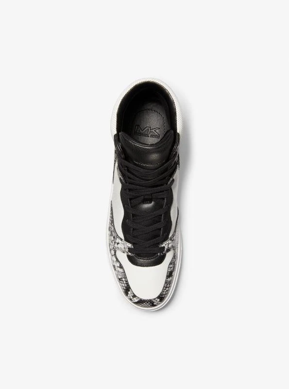 Michael Kors Barett Snake Embossed Leather High-Top Sneaker 4