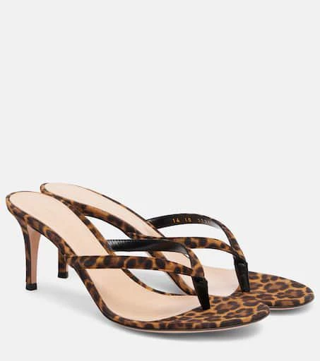 Gianvito Rossi Calypso 70 suede thong sandals 1