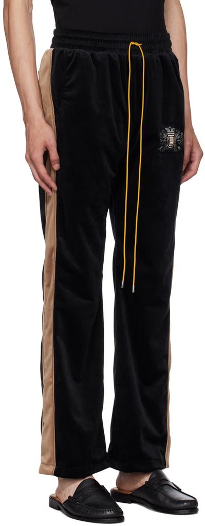 Rhude Black Embroidered Sweatpants