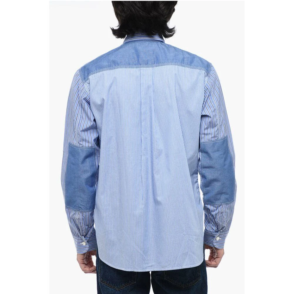 Junya Watanabe Striped Oversized Shirt with Pop Art Men's Patch 2