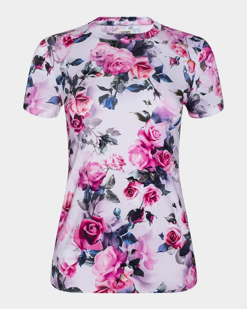 L
Agence Ressi Short-Sleeve Crewneck Top