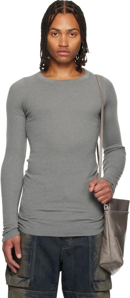 Rick Owens Gray Concordians Rib LS T-shirt 1