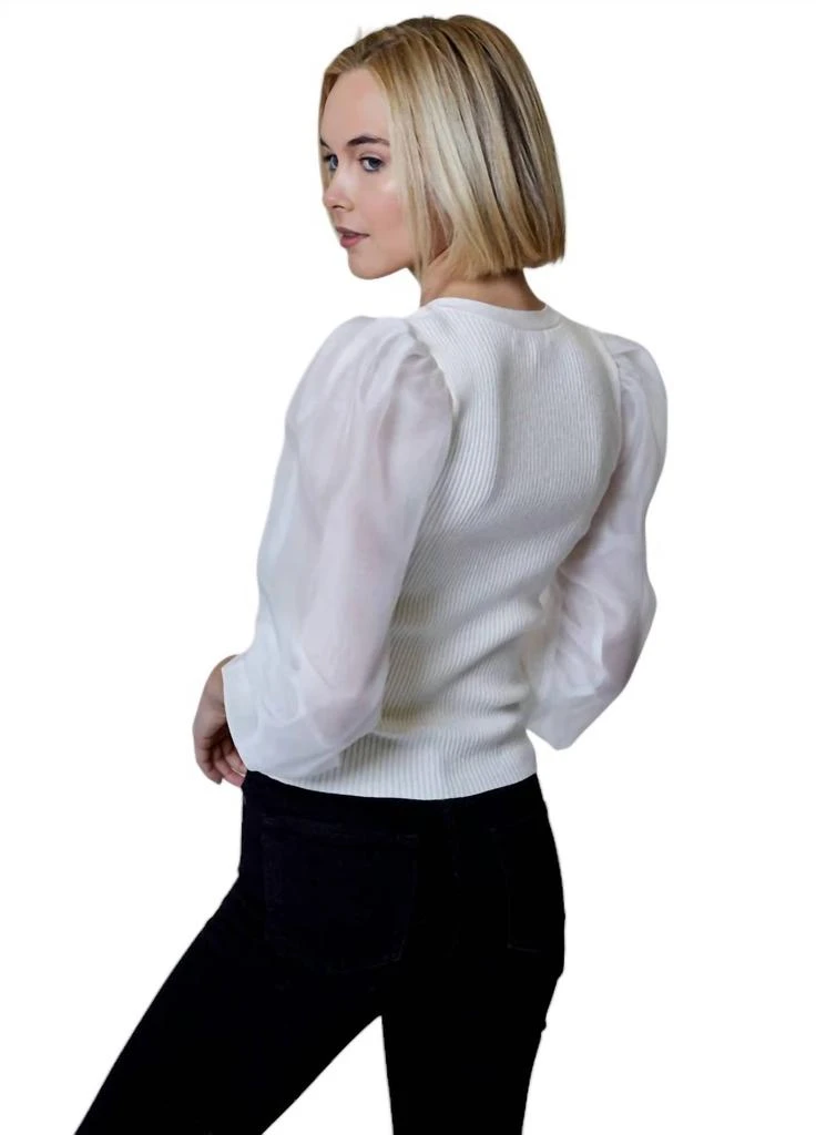 Design History Design History - Mix Media Button Cardigan 3