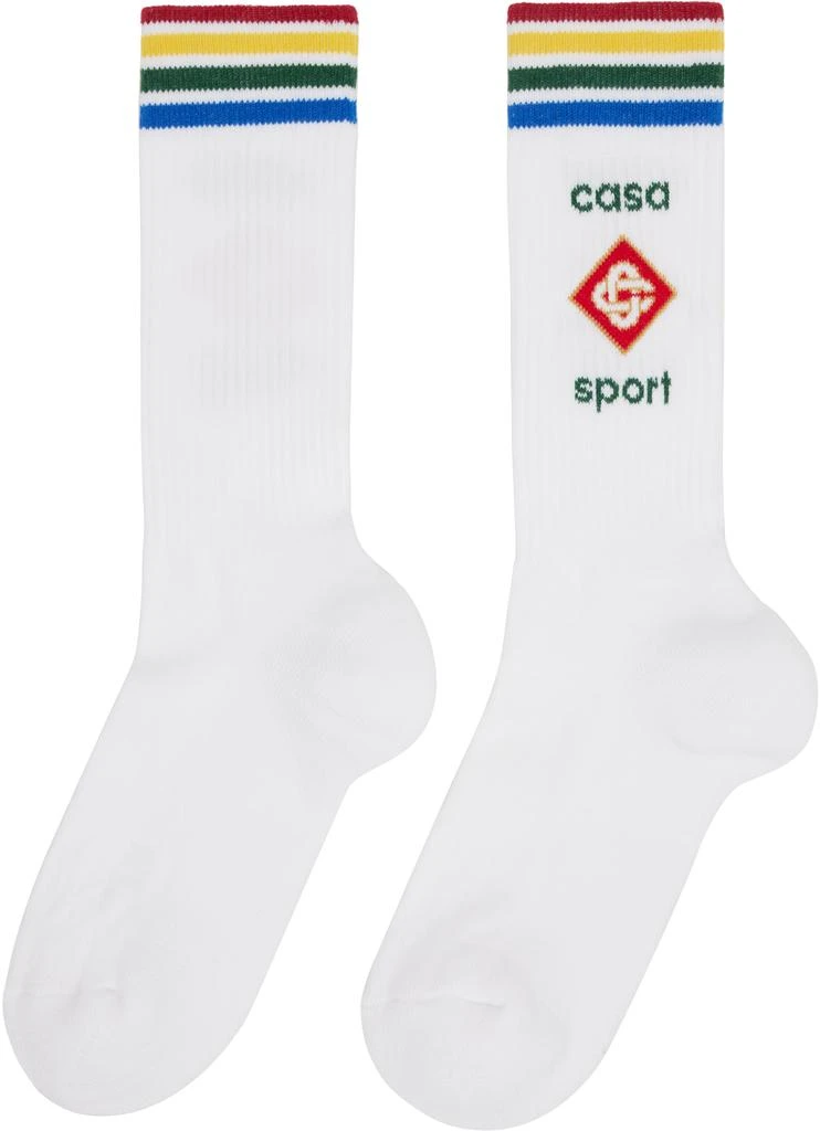 Casablanca White Casa Sport Socks 2