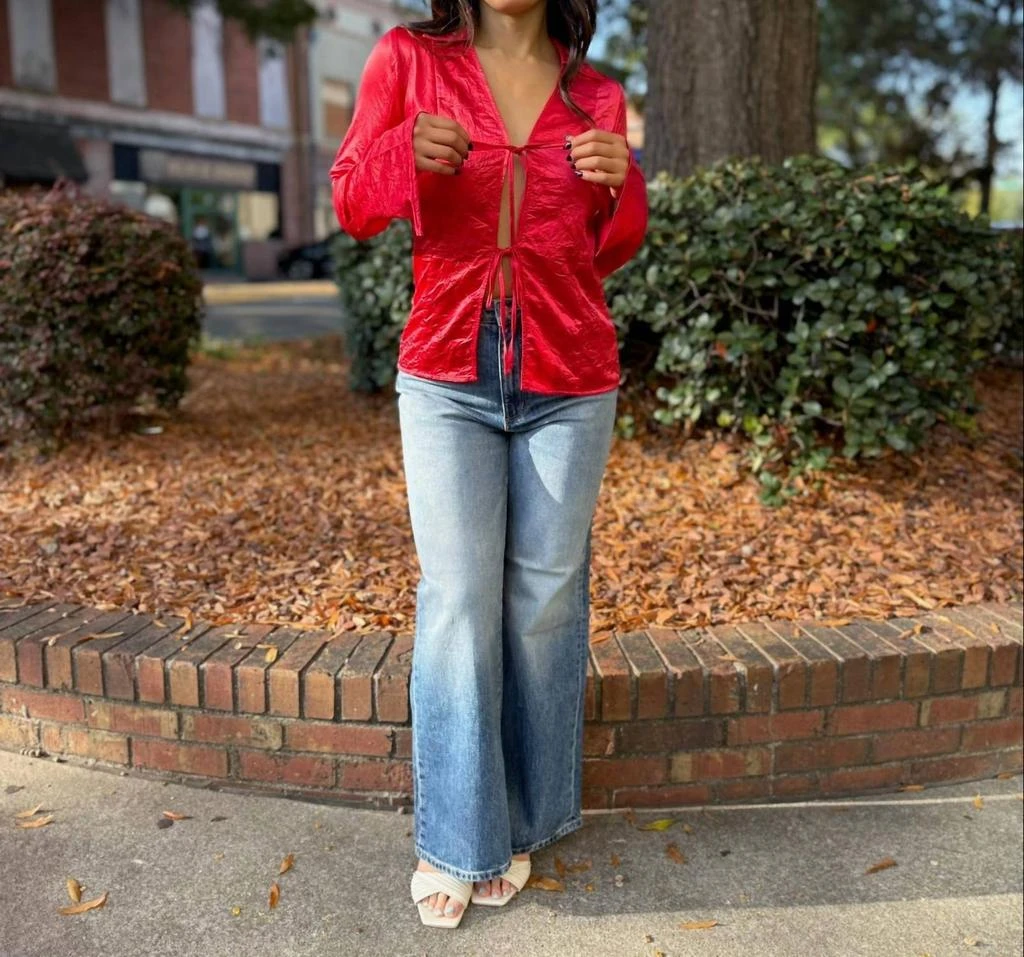 Free People Star Eyes Top In Red 1
