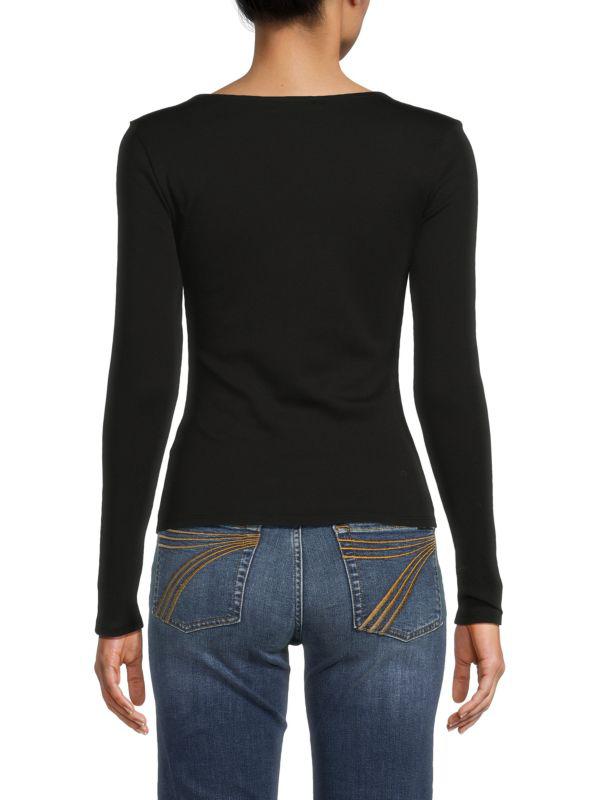 7 For All Mankind Solid Squareneck Top