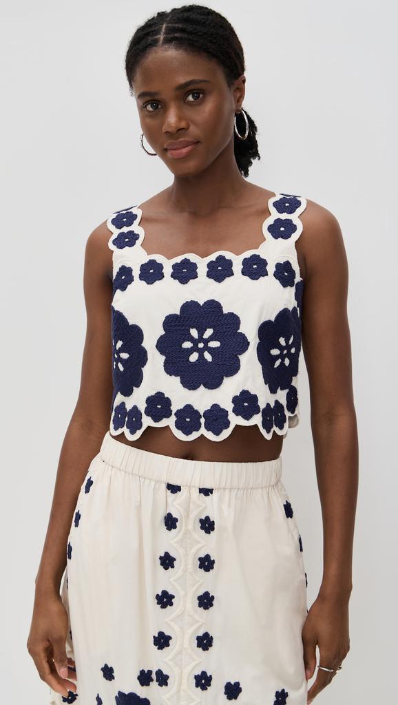 Sea Catrine Applique Tank Top