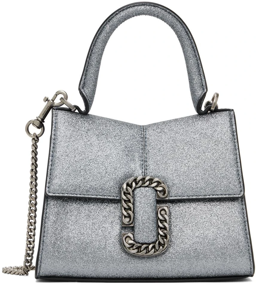 Marc Jacobs Silver 'The Galactic Glitter St. Marc Mini' Top Handle Bag 1