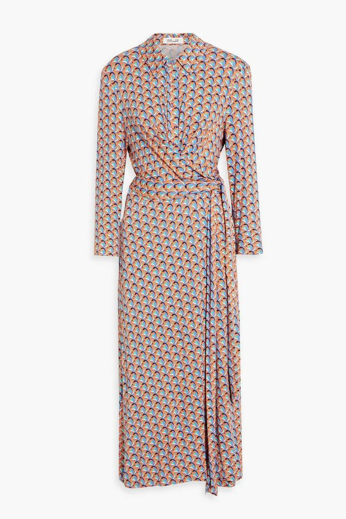 DIANE VON FURSTENBERG Sana printed stretch-jersey midi wrap dress 1