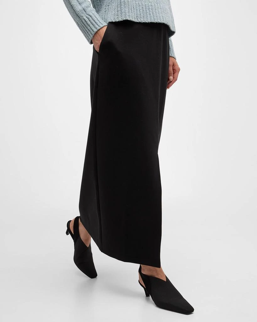 Eileen Fisher Straight Front-Slit Flex Ponte Maxi Skirt 7