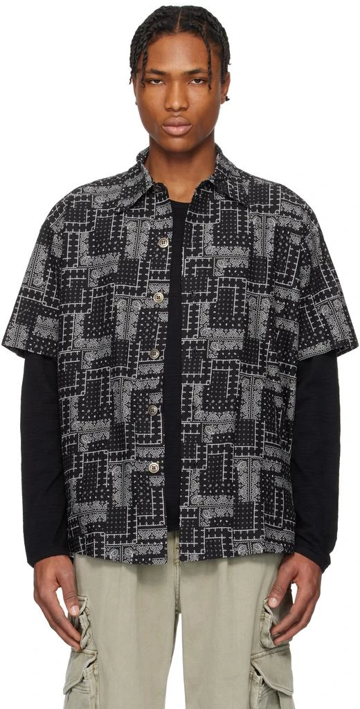 Greg Lauren Black Short Sleeve Shirt 1