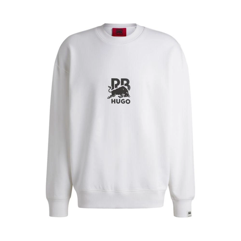 Hugo Boss x RB cotton-terry sweatshirt with carbon stealth logo 1
