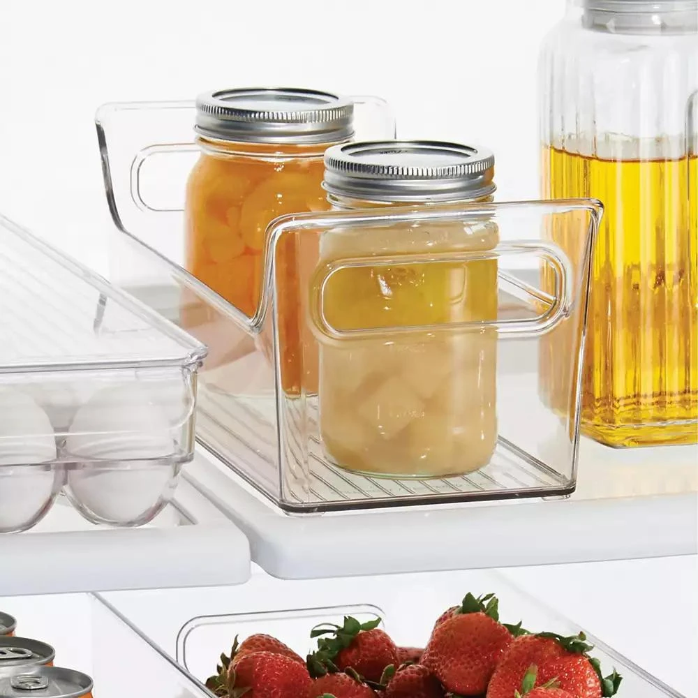 iDesign Plastic Condiment Organizer with Handles, Set of 2, Clear, Made in USA 3