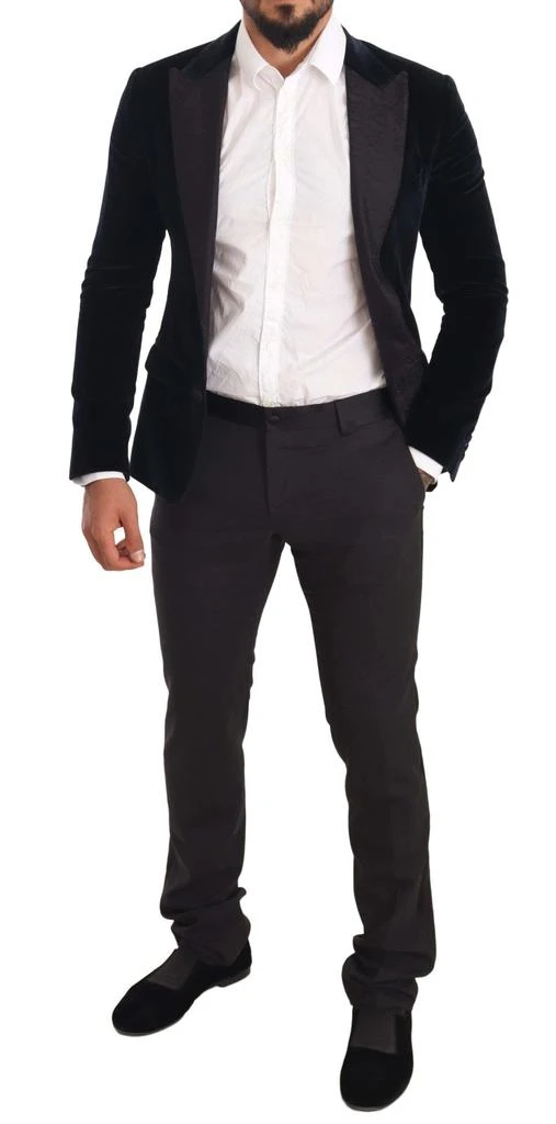 Dolce 
Gabbana Velvet Cotton Slim Fit Smoking Men
s Suit 2
