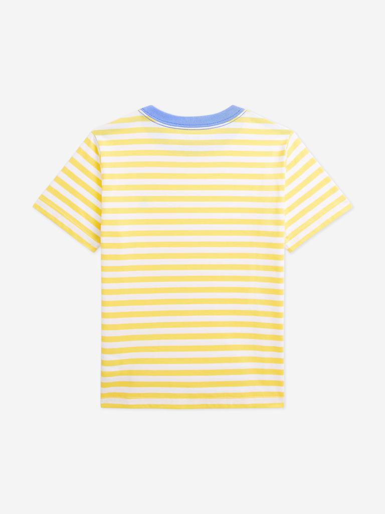 Ralph Lauren Ralph Lauren Boys Striped Logo T-Shirt in Yellow