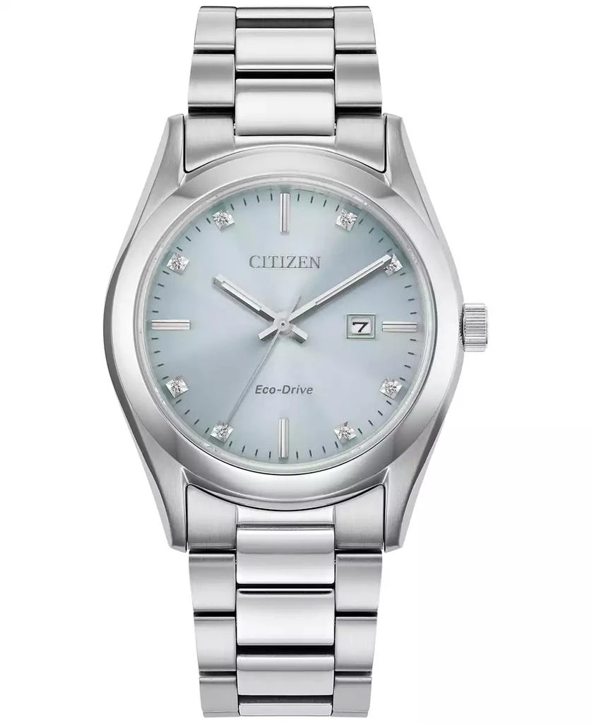 Citizen Eco-Drive Women's Sport Luxury Diamond Accent Stainless Steel Bracelet Watch 33mm 1