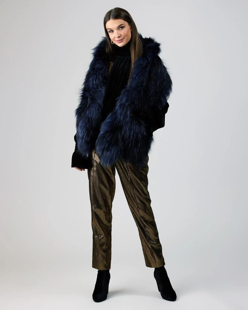 Gorski Knit Silver Fox Fur Ruffle Stole 4