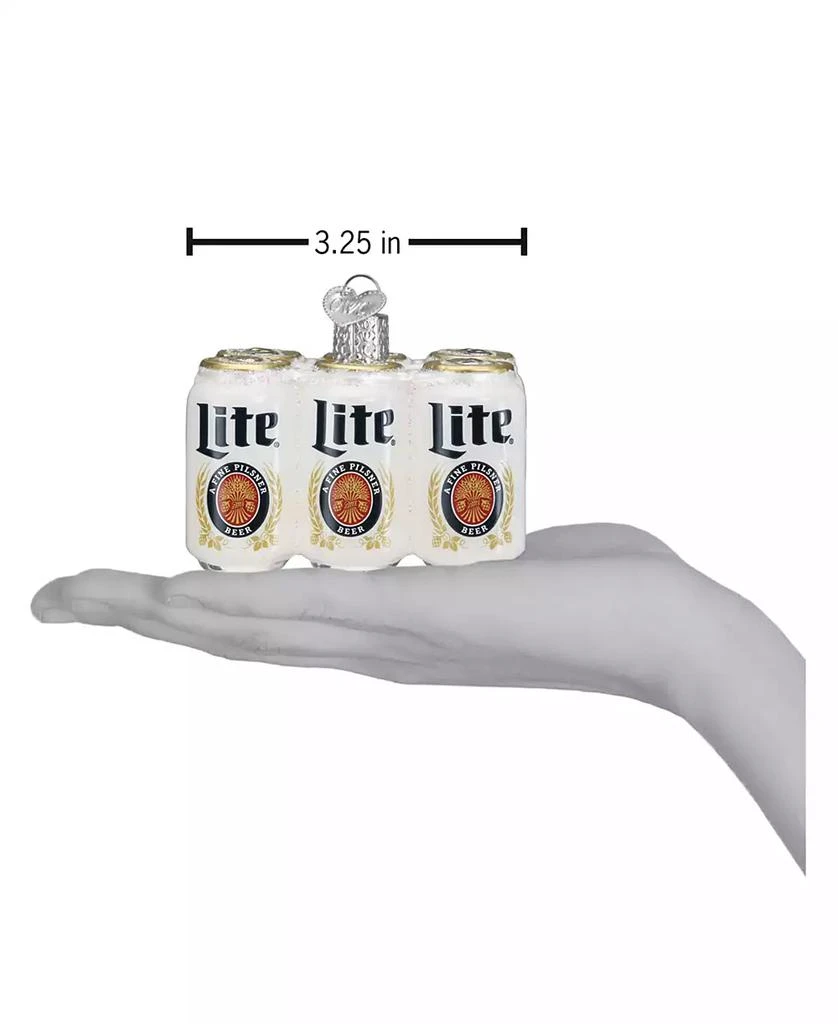 Old World Christmas 2.28" Adult Beverages Miller Lite Six Pack Beer Ornament 4